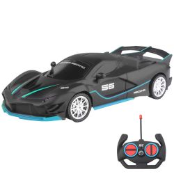 1/18 Remote Control RC Sports Car with LED Lights – High Speed Racing Toy in Multiple Colors