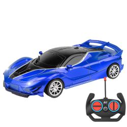 1/18 Scale RC Car with LED Lights – 2.4G Remote Control High-Speed Racing Vehicle for Kids