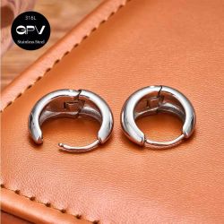 GPV 316L Steel Hoop Earrings for Women – Silver & Gold