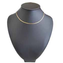 Skyrim Snake Chain Necklace – Stainless Steel 2mm Herringbone Choker, Steel/Gold Color, 40cm Trend Jewelry for Women & Men