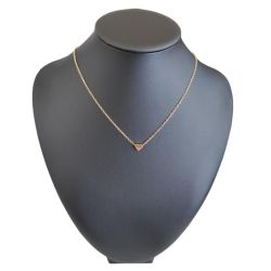 Heart pendant necklace – zinc alloy with 14K gold plating