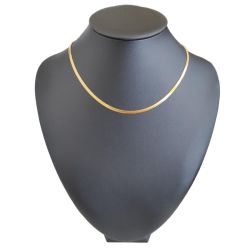 Skyrim Snake Chain Necklace – Stainless Steel 3mm Herringbone Choker, Steel/Gold Color, 40cm Trend Jewelry for Women & Men