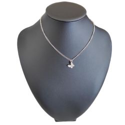 Crystal butterfly necklace – zinc alloy