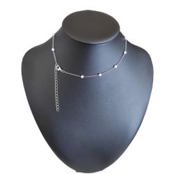Necklace with artificial pearls – zinc alloy
