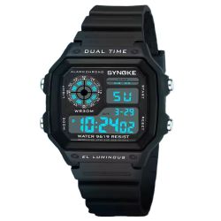 SYNOKE Digital Sports Watch – Multifunction Waterproof LED Wristwatch with Alarm, Chrono, and 7-Color Backlight, Unisex