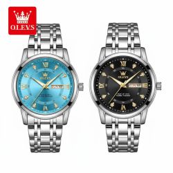 OLEVS 5513 Men’s Dual Calendar Diamond Quartz Watch – Elegant Waterproof Design