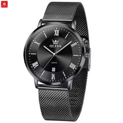 OLEVS 5623 Men’s Quartz Watch Minimalist Mesh Strap Date