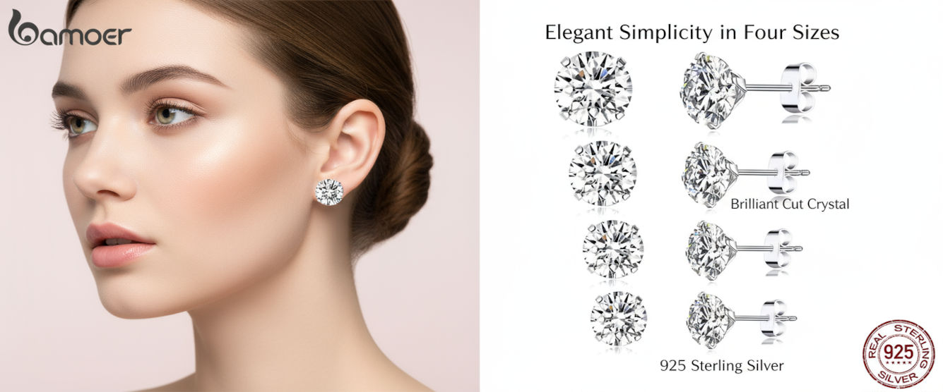 Bamoer обеци от сребро 925